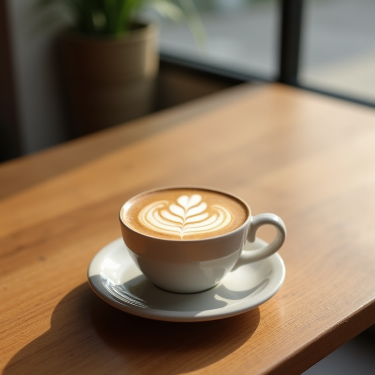 Coffee cup in sunlight